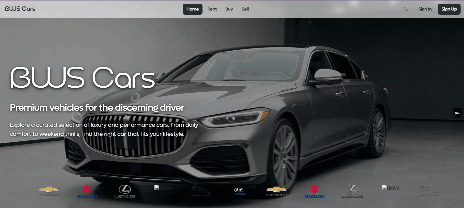 The BWS Cars vehicle listing platform.